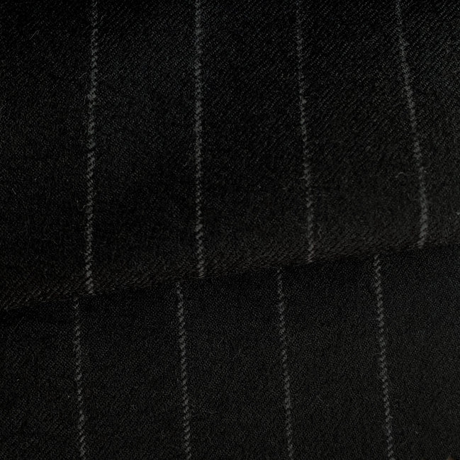 The Midnight Shadow | Luxury Brushed Twill | Superfine Wool & Cashmere Flannel Fabric