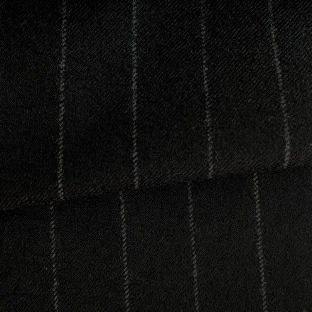 The Midnight Shadow | Luxury Brushed Twill | Superfine Wool & Cashmere Flannel Fabric