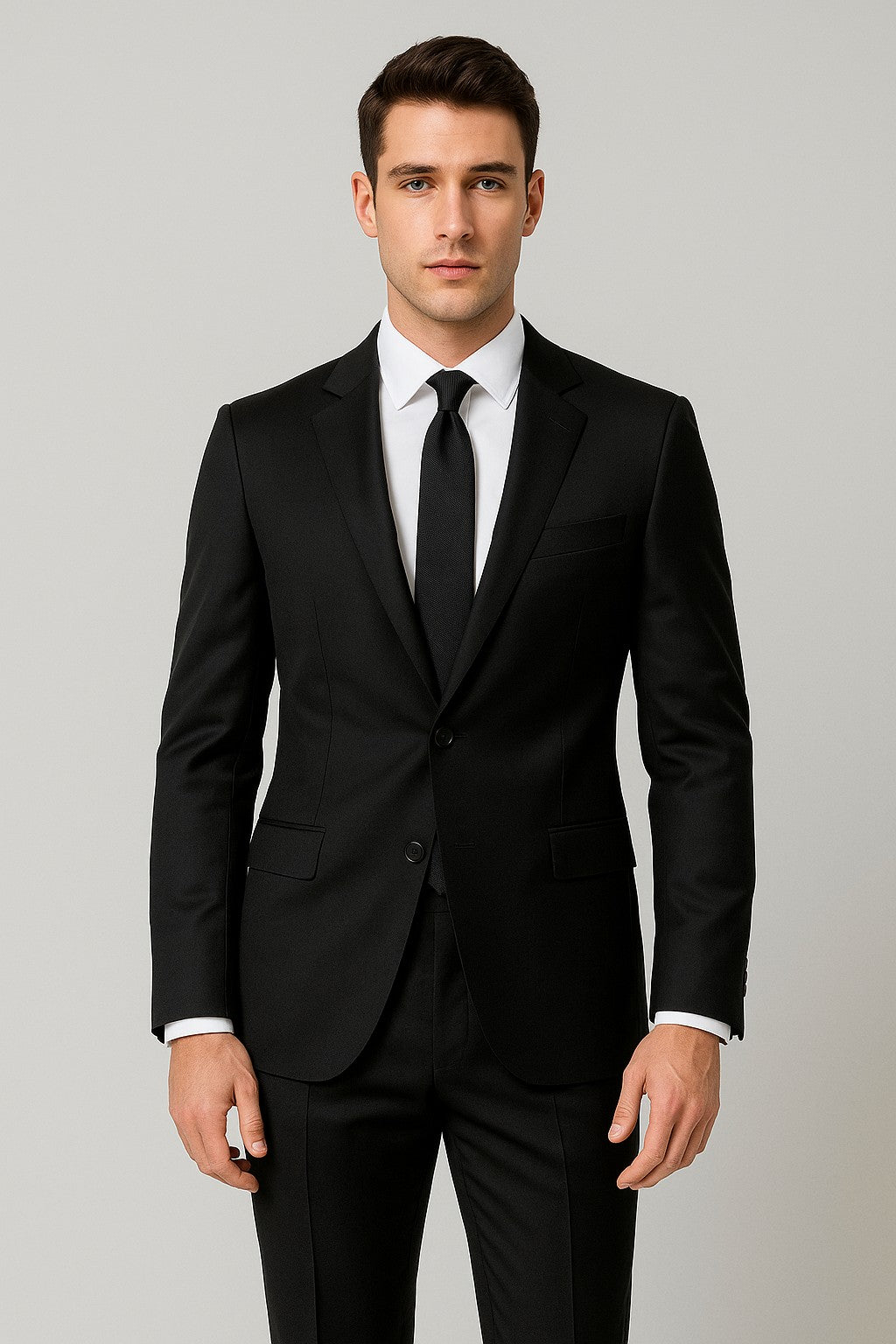 The Sovereign Navy | Foundation Command Solid | Superfine 120's Pure Merino Fabric