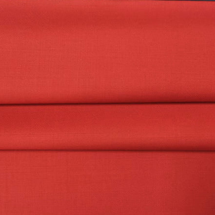 The Crimson Authority | Solid Red Twill | Superfine 120's Pure Merino Fabric