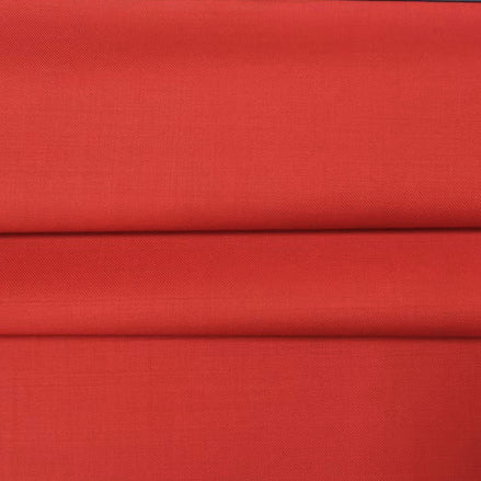 The Crimson Authority | Solid Red Twill | Superfine 120's Pure Merino Fabric
