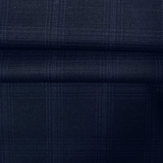 The Eclipse Blue | Micro-Grid Glen Check | Superfine 120's Fabric