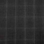 The Carbon Cross | Architectural Windowpane | Superfine 120's  Pure Merino  Fabric