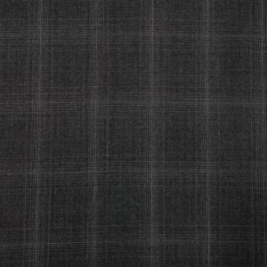 The Carbon Cross | Architectural Windowpane | Superfine 120's  Pure Merino  Fabric
