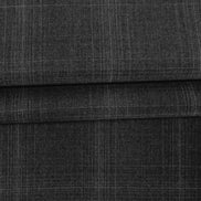 The Carbon Cross | Architectural Windowpane | Superfine 120's  Pure Merino  Fabric