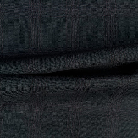The Indigo Grid | Classic Windowpane Check | Superfine 120's Fabric