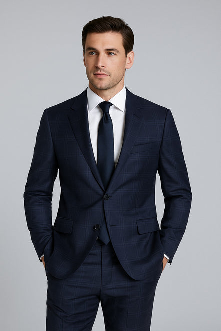 TORINO Super 120’s Wool All-Season Unstitched Suiting Fabric – Check Pattern – Luxury Gift Box (1.25m Trousers / 3.25m Suits)