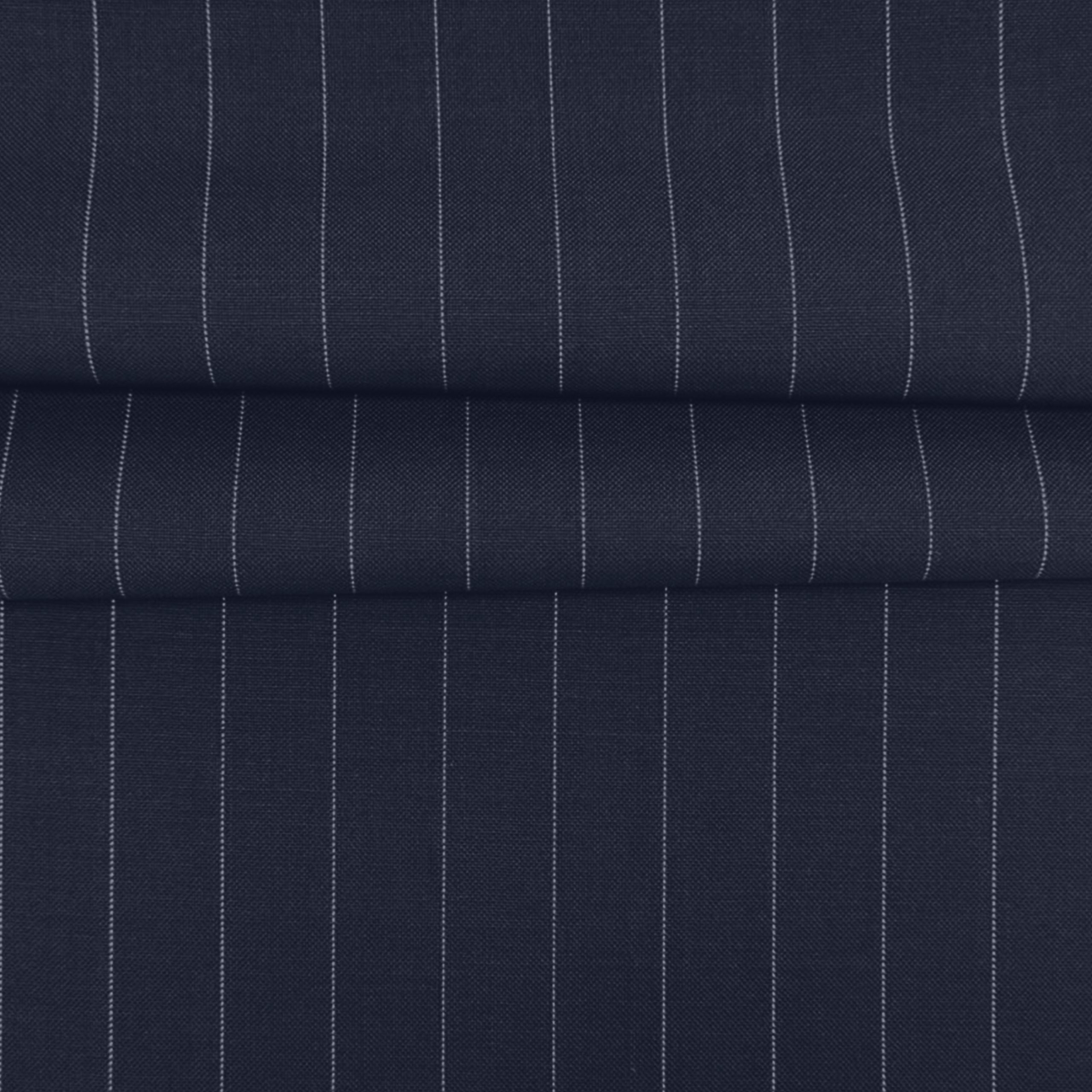 The Maritime Dark | Chalk Stripe | Super 120's | Woolmark Certified | Luxury Gift Boxed