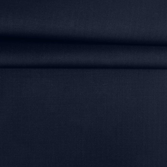 The Navy Blue | Herringbone | Super 130's | Woolmark Certified | Luxury Gift Boxed