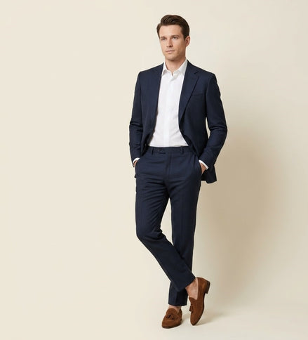 The Midnight | Pin Dot | Super 120's | Woolmark Certified | Luxury Gift Boxed