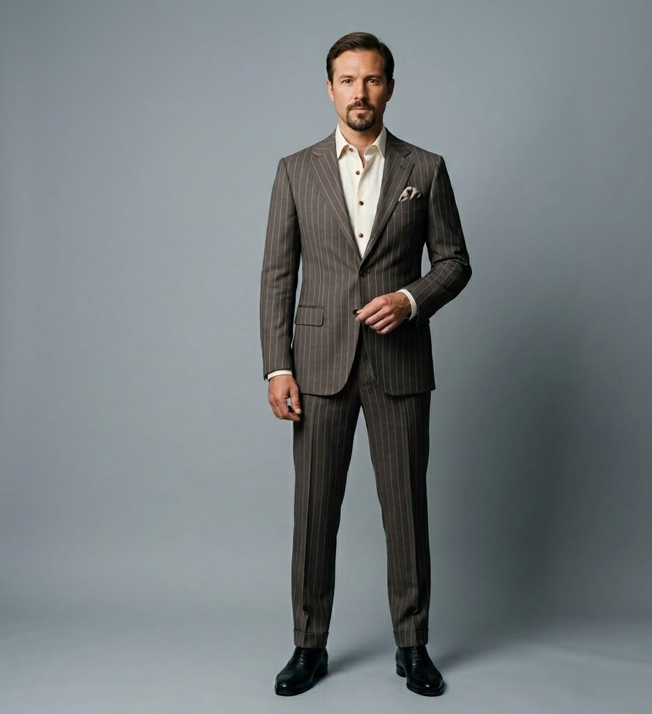 The Heritage | Chalk Stripe | Super 120's | Woolmark Certified | Luxury Gift Boxed