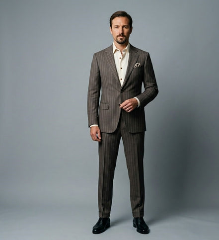 The Heritage | Chalk Stripe | Super 120's | Woolmark Certified | Luxury Gift Boxed