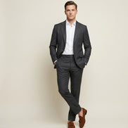 The Graphite | Sharkskin | Super 130's | Woolmark Certified | Luxury Gift Boxed