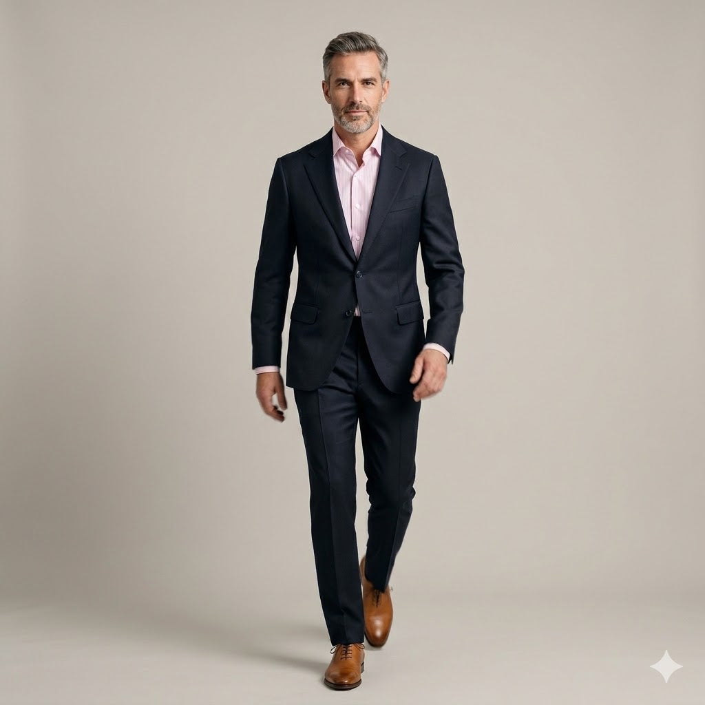 The Navy Blue | Twill | Super 130's | Woolmark Certified | Luxury Gift Boxed