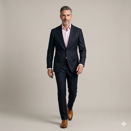 The Navy Blue | Twill | Super 130's | Woolmark Certified | Luxury Gift Boxed