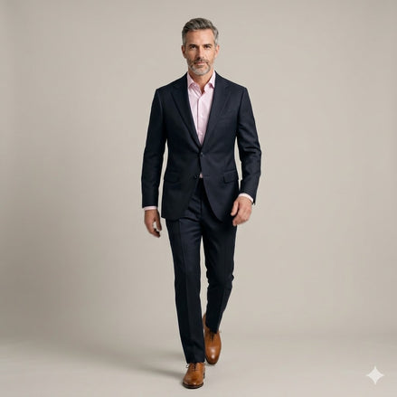 The Navy Blue | Twill | Super 130's | Woolmark Certified | Luxury Gift Boxed