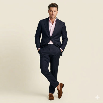 The Navy Blue | Twill | Super 130's | Woolmark Certified | Luxury Gift Boxed