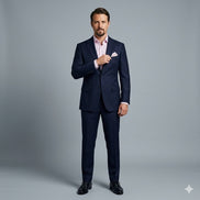 The Navy Blue | Twill | Super 130's | Woolmark Certified | Luxury Gift Boxed