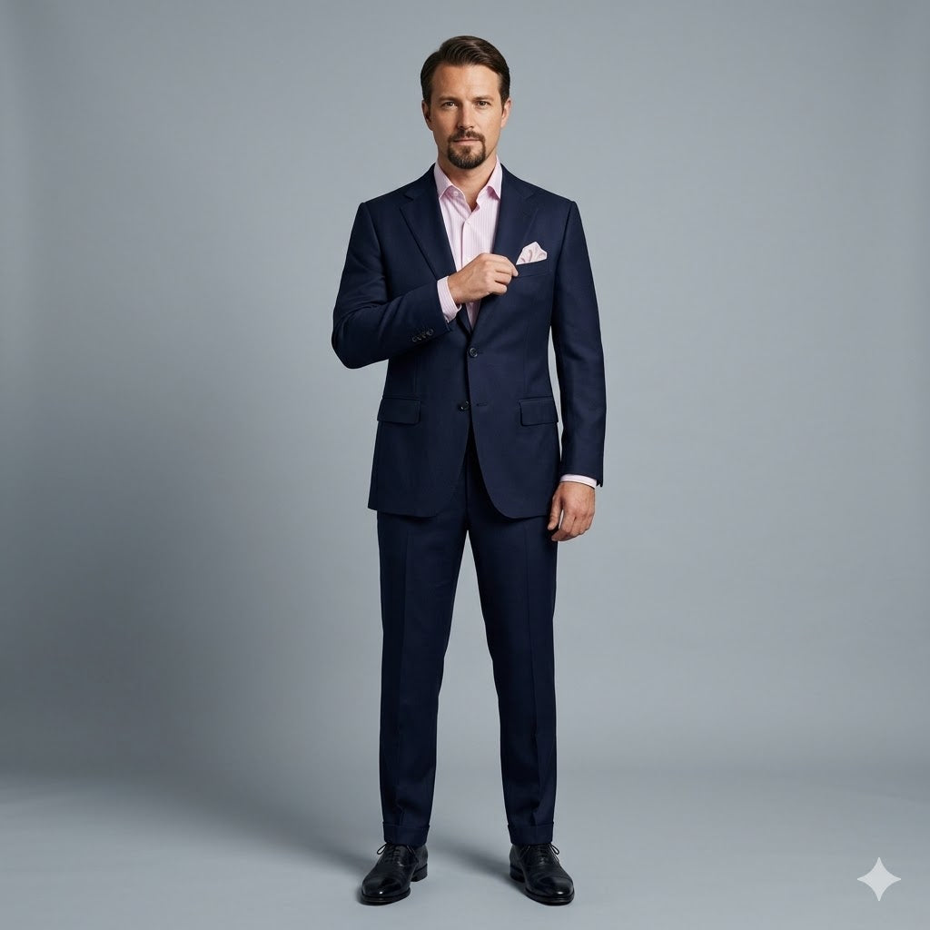 The Navy Blue | Twill | Super 130's | Woolmark Certified | Luxury Gift Boxed