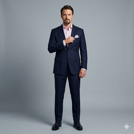 The Navy Blue | Twill | Super 130's | Woolmark Certified | Luxury Gift Boxed