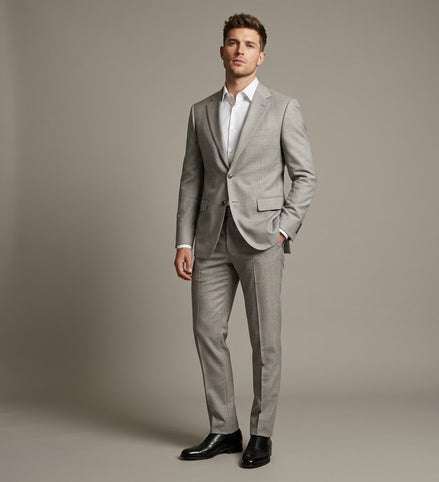 The Silver | Twill | Super 130's | Woolmark Certified | Luxury Gift Boxed