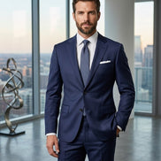 The Azure | Twill | Super 120's | Woolmark Certified | Luxury Gift Boxed