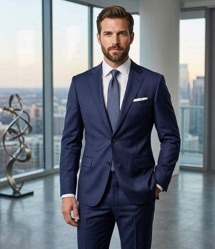 The Azure | Twill | Super 120's | Woolmark Certified | Luxury Gift Boxed