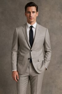 The Slate Navigator | TORINO Superfine 120's Merino Wool-Lycra Suiting