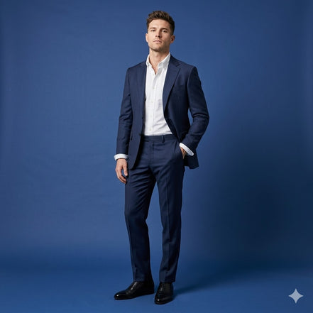 The Royal Blue | Solid Twill | Super 110's | Woolmark Certified | Luxury Gift Boxed