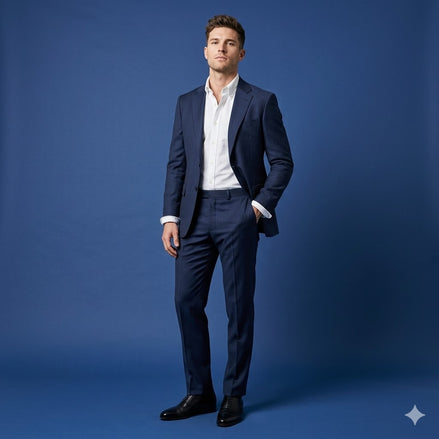 The Royal Blue | Solid Twill | Super 110's | Woolmark Certified | Luxury Gift Boxed