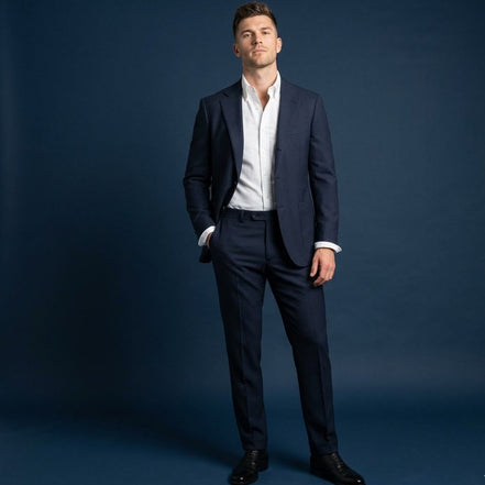 The Midnight | Solid Twill | Super 110's | Woolmark Certified | Luxury Gift Boxed