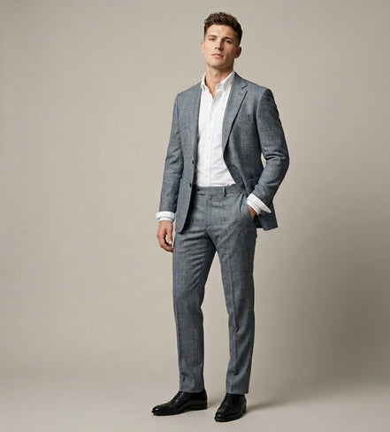 The Ash | Solid Twill | Super 120's | Woolmark Certified | Luxury Gift Boxed