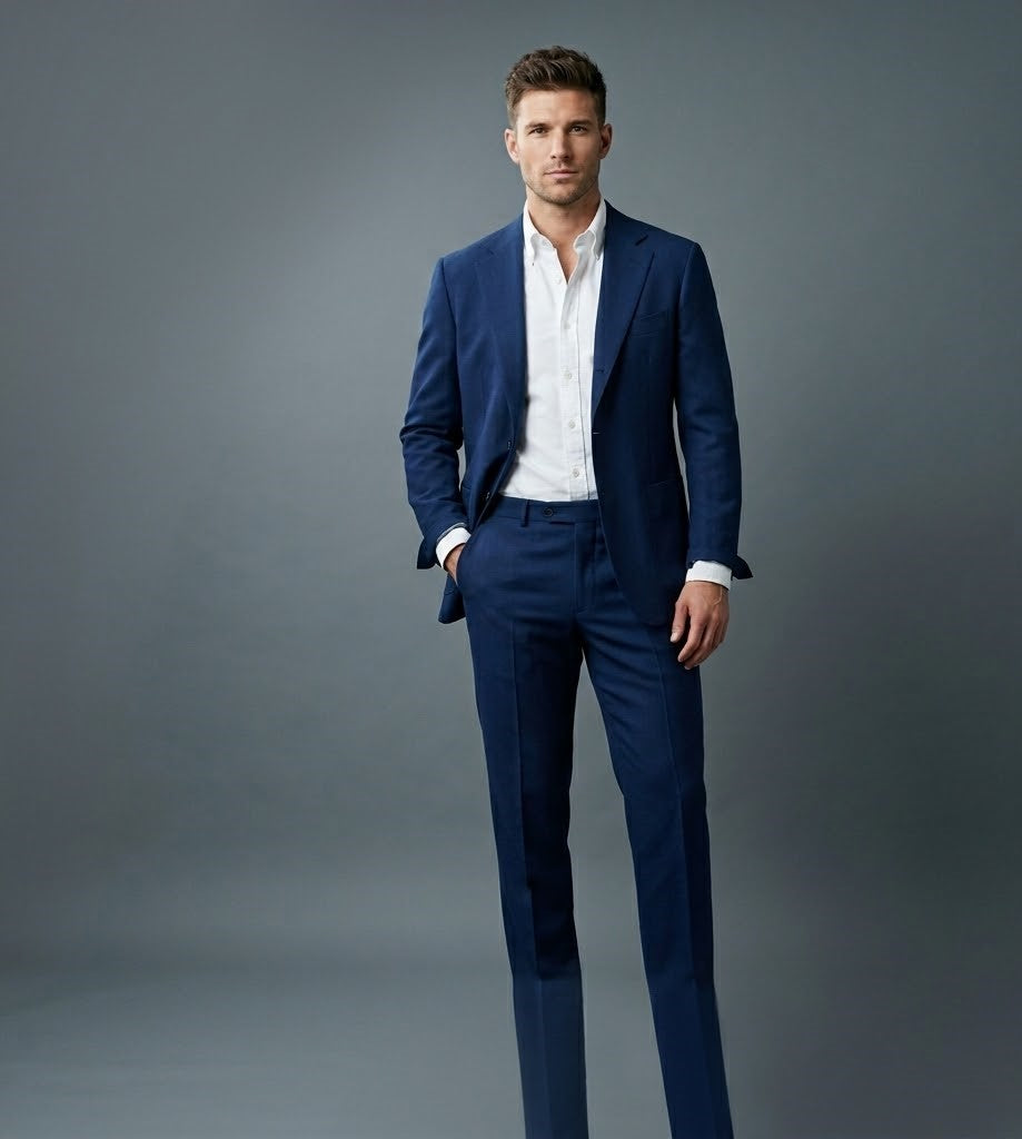 The Royal Blue | Solid Twill | Super 110's | Woolmark Certified | Luxury Gift Boxed
