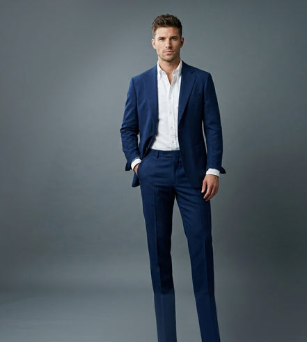 The Royal Blue | Solid Twill | Super 110's | Woolmark Certified | Luxury Gift Boxed