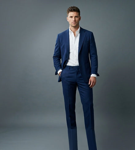 The Royal Blue | Solid Twill | Super 110's | Woolmark Certified | Luxury Gift Boxed