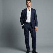 The Midnight | Lightweight Twill | Super 110's | Woolmark Certified | Luxury Gift Boxed