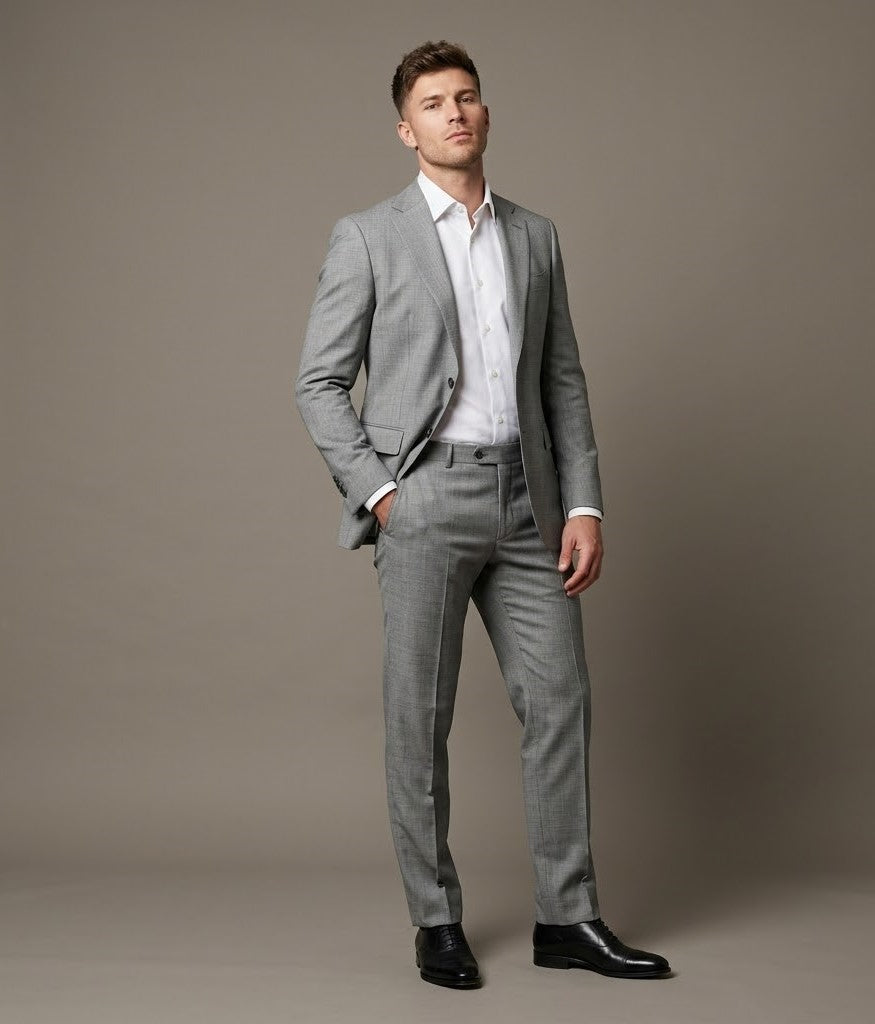 The Classic | Sharkskin | Super 120's | Woolmark Certified | Luxury Gift Boxed