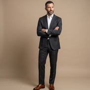 The Anthracite | Solid Twill | Super 110's | Woolmark Certified | Luxury Gift Boxed