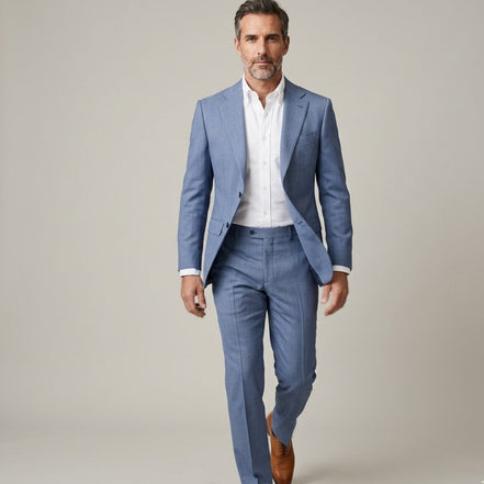 The Cloud | Sharkskin | Super 120's | Woolmark Certified | Luxury Gift Boxed