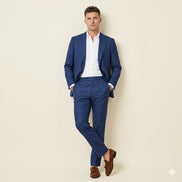 The Azure | Sharkskin | Super 120's | Woolmark Certified | Luxury Gift Boxed