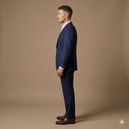 The Navy | Sharkskin | Super 120's | Woolmark Certified | Luxury Gift Boxed