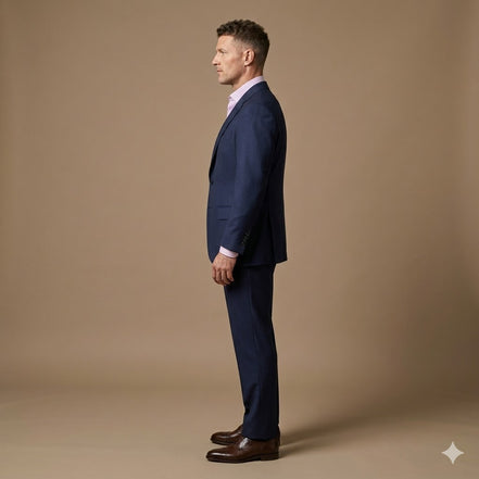 The Navy | Sharkskin | Super 120's | Woolmark Certified | Luxury Gift Boxed