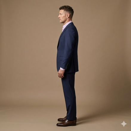 The Navy | Sharkskin | Super 120's | Woolmark Certified | Luxury Gift Boxed