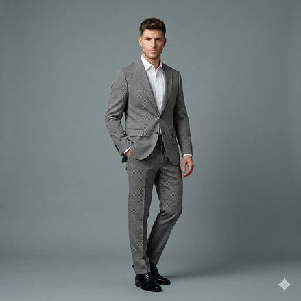 The Silver | Twill | Super 120's | Woolmark Certified | Luxury Gift Boxed