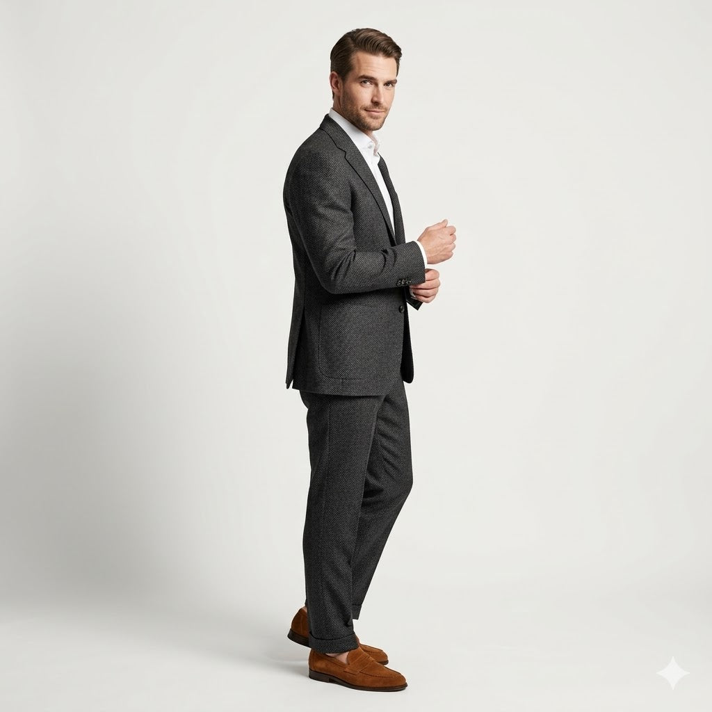 The Dusk | Micro Check | Super 120's | Woolmark Certified | Luxury Gift Boxed