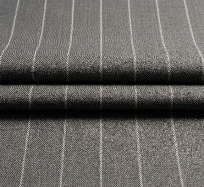 The Ash | Chalk Stripe | Super 120's | Woolmark Certified | Luxury Gift Boxed
