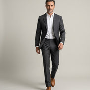 The Ash | Chalk Stripe | Super 120's | Woolmark Certified | Luxury Gift Boxed