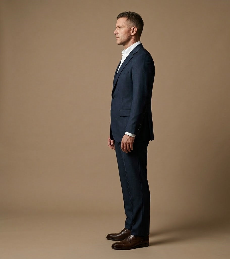 The Azure | Sharkskin | Super 130's | Woolmark Certified | Luxury Gift Boxed