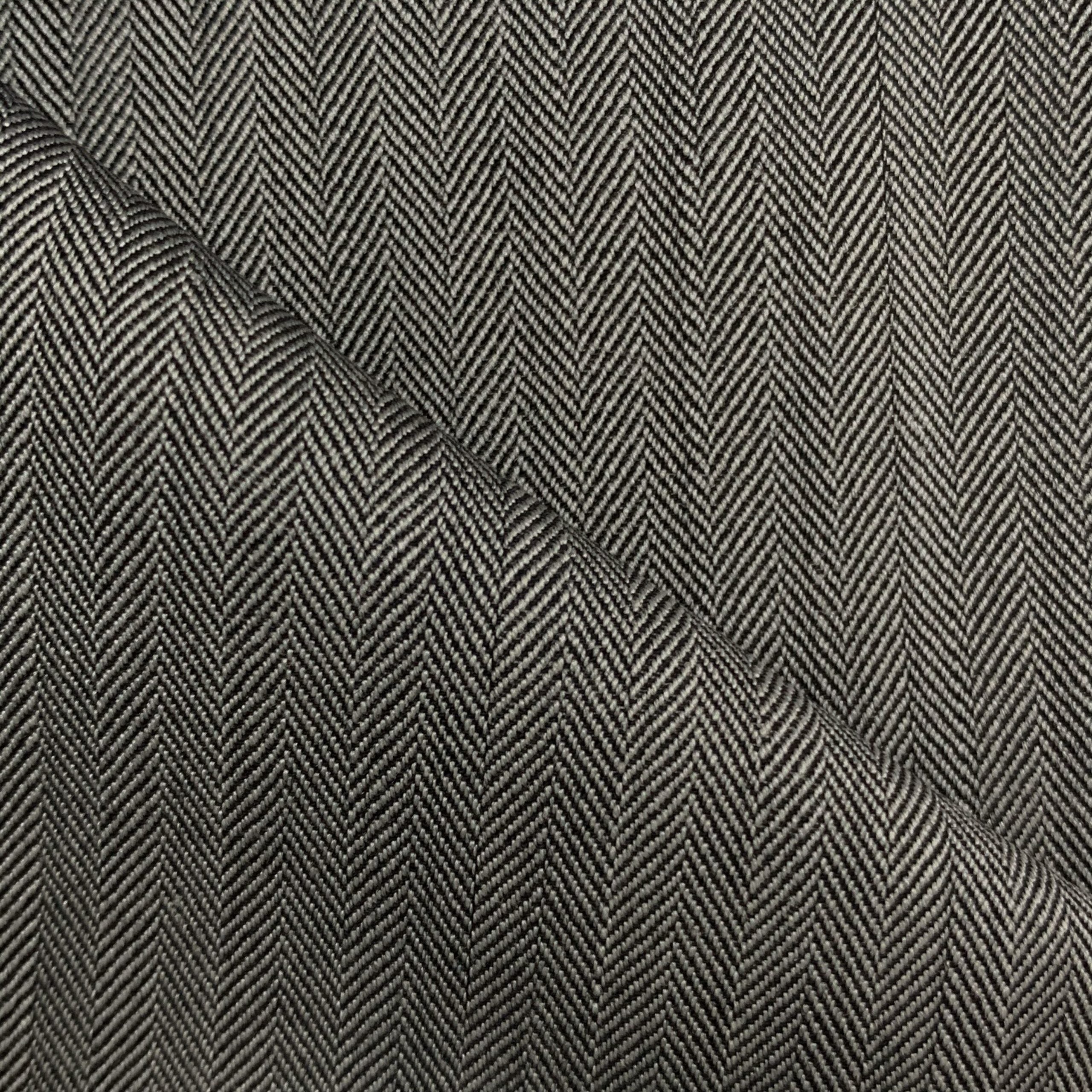 The Graphite Grey Herringbone | TORINO Super 130’s Superfine Wool Rich Suiting