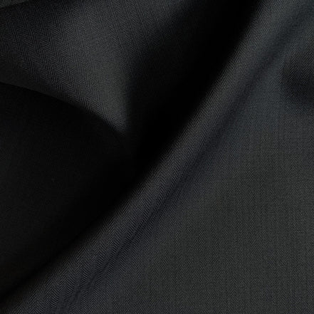 The Navy Blue | Herringbone | Super 130's | Woolmark Certified | Luxury Gift Boxed